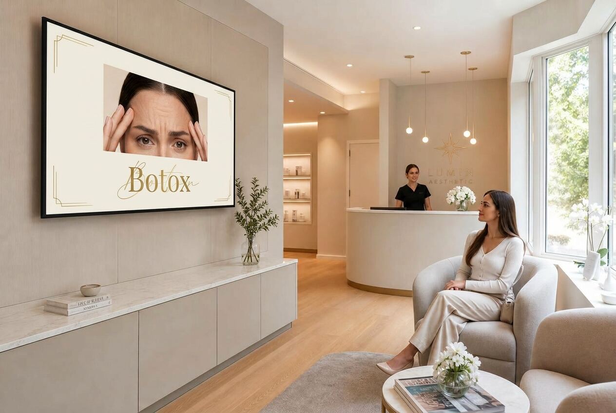 TV exibindo editorial sobre Botox