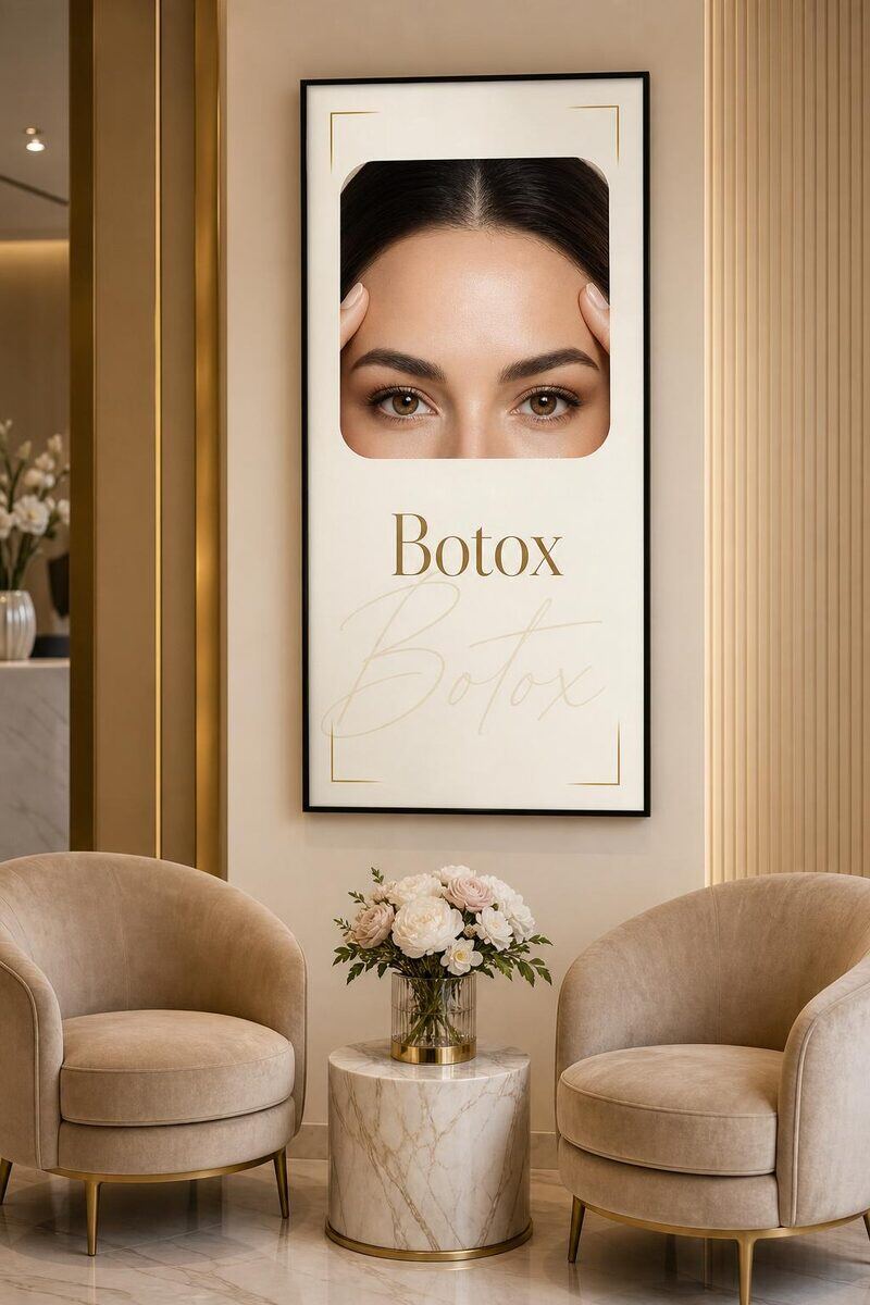 TV vertical com conteúdo de procedimentos